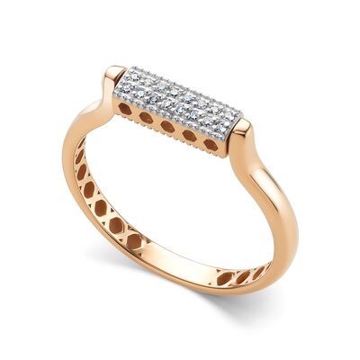 Кольцо с бриллиантами из золота 585 пробы