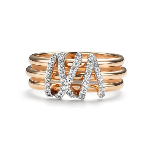 Кольцо с бриллиантами из золота 585 пробы арт. 16726-100