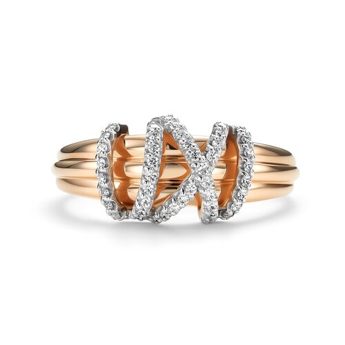 Кольцо с бриллиантами из золота 585 пробы