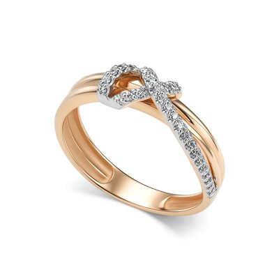 Кольцо с бриллиантами из золота 585 пробы