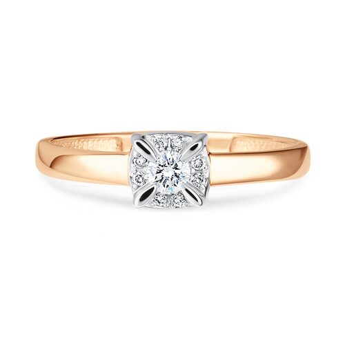 Кольцо с бриллиантами из золота 585 пробы