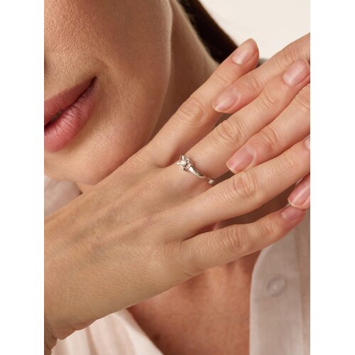 Кольцо с бриллиантами из белого золота 585 пробы