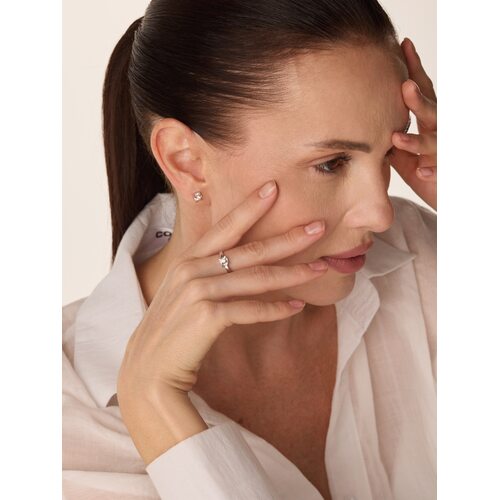 Кольцо с бриллиантами из белого золота 585 пробы