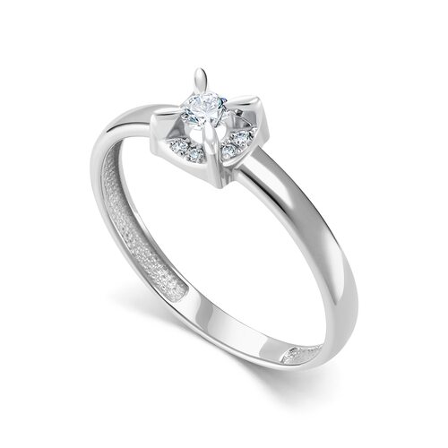 Кольцо с бриллиантами из белого золота 585 пробы