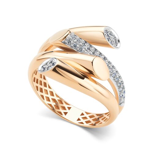 Кольцо с бриллиантами из золота 585 пробы