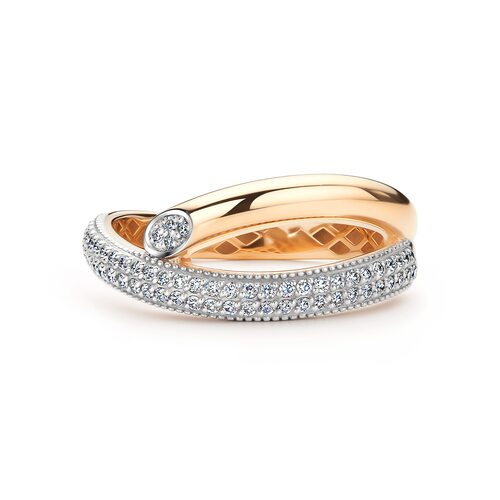 Кольцо с бриллиантами из золота 585 пробы