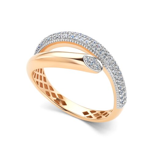 Кольцо с бриллиантами из золота 585 пробы