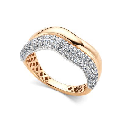 Кольцо с бриллиантами из золота 585 пробы