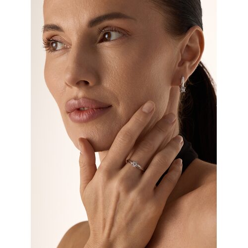 Кольцо с бриллиантами из белого золота 585 пробы