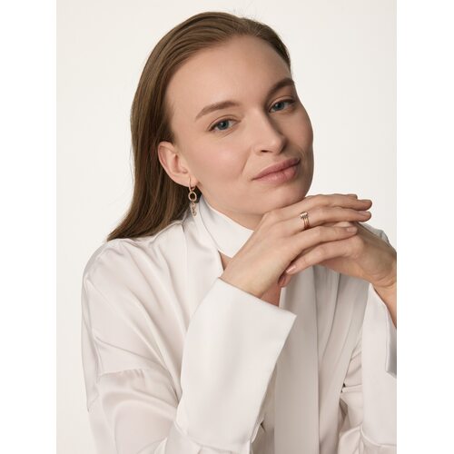 Кольцо с сапфирами и бриллиантами из золота 585 пробы