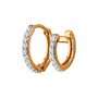 Серьга с фианитами из золота 585 пробы