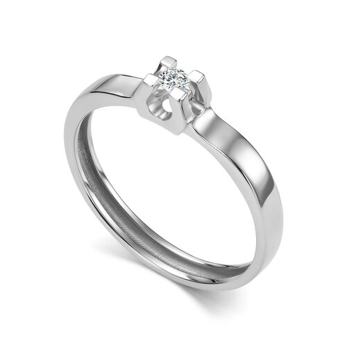 Кольцо с бриллиантом из белого золота 585 пробы