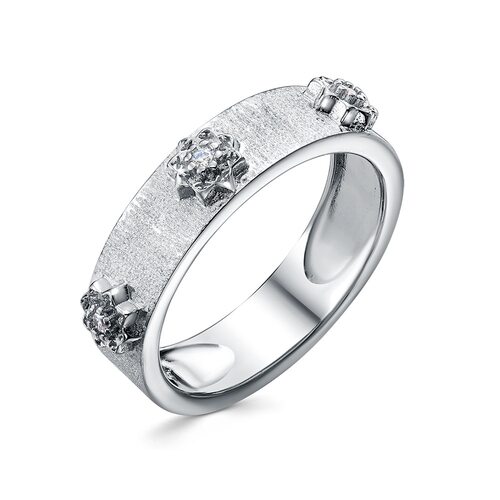 Кольцо с фианитами из серебра 925 пробы