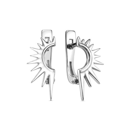 Серьги "Солнце" из серебра 925 пробы