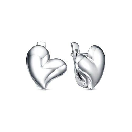 Серьги "Сердца" из серебра 925 пробы