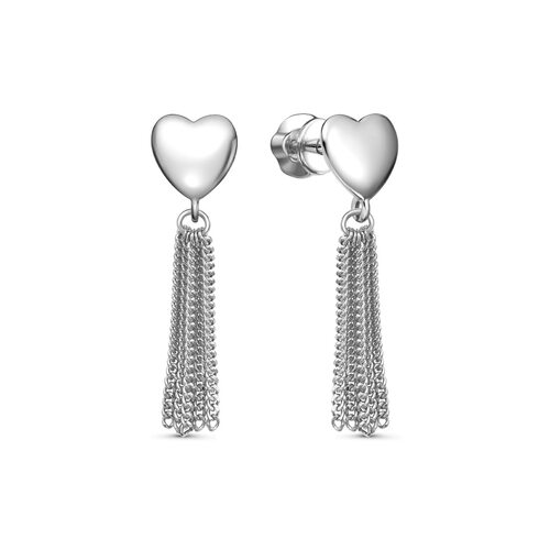 Серьги "Сердца" из серебра 925 пробы