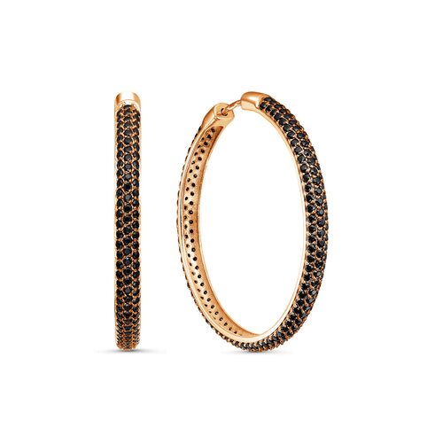 Серьги со шпинелью из серебра 925 пробы