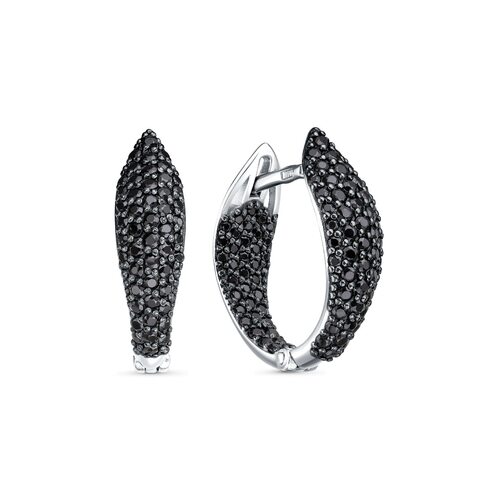 Серьги со шпинелью из серебра 925 пробы