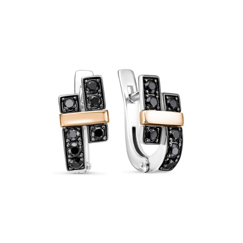 Серьги со шпинелью из серебра 925 пробы