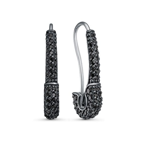 Серьги "Булавки" со шпинелью из серебра 925 пробы