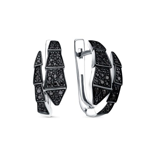 Серьги со шпинелью из серебра 925 пробы