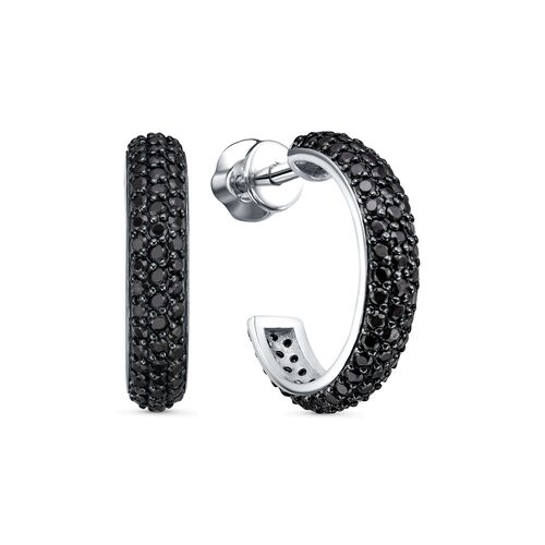 Серьги со шпинелью из серебра 925 пробы