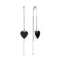 Серьги с ониксом из серебра 925 пробы