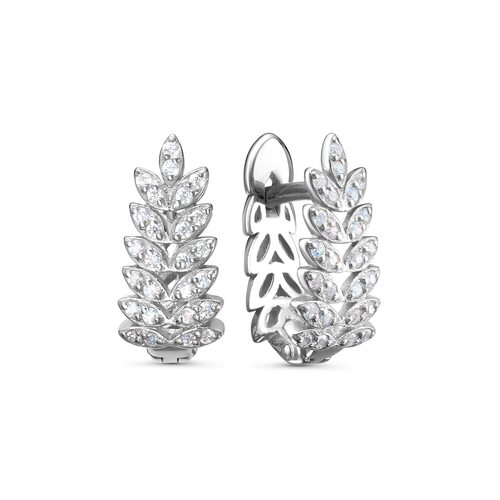 Серьги с фианитами из серебра 925 пробы