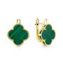 Серьги с малахитом из золота 585 пробы арт. 2.20.14.3643.25-6077