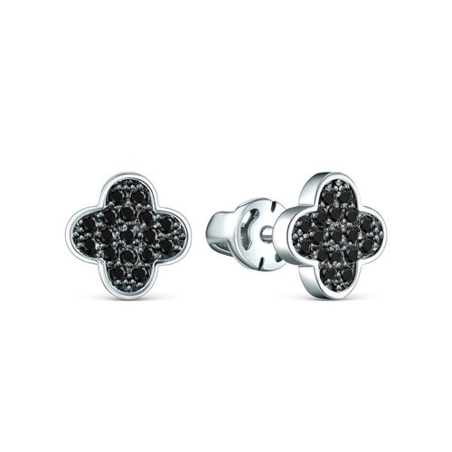 Серьги со шпинелью из серебра 925 пробы