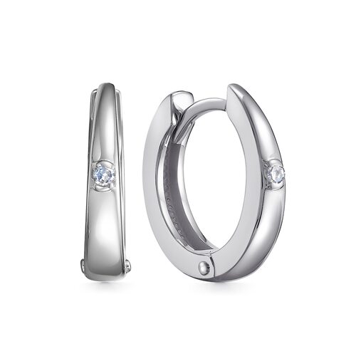 Серьги с бриллиантами из белого золота 585 пробы