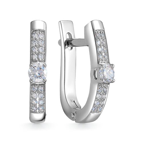 Серьги с бриллиантами из золота 585 пробы