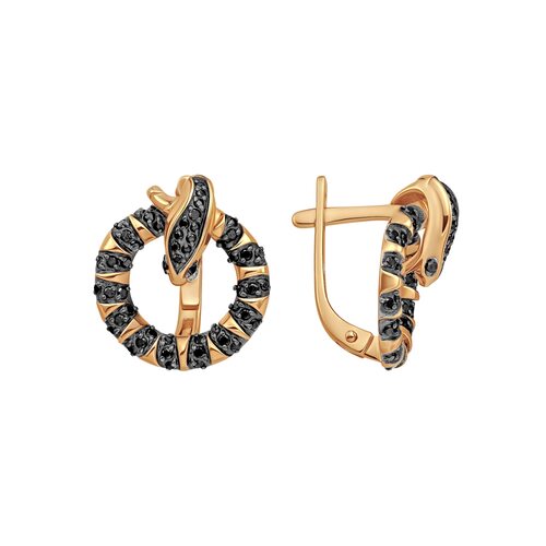 Серьги с бриллиантами из золота 585 пробы