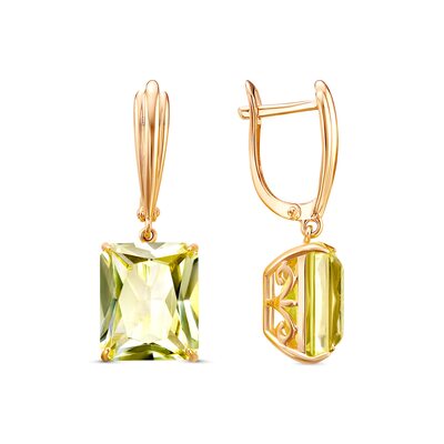 Серьги с аметистами из золота 585 пробы