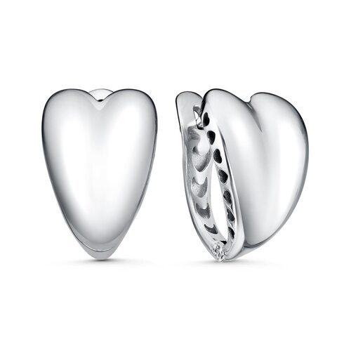 Серьги "Сердечки" из серебра 925 пробы
