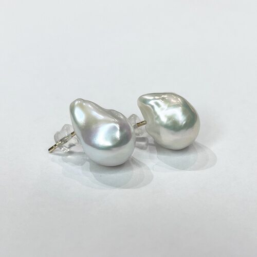 Серьги с барочным жемчугом из золота 585 пробы