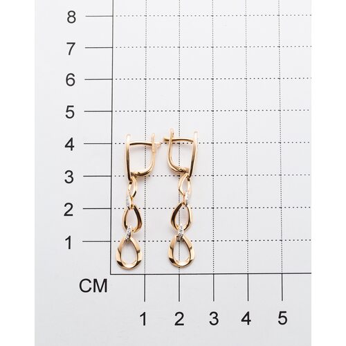 Серьги с бриллиантами из золота 585 пробы