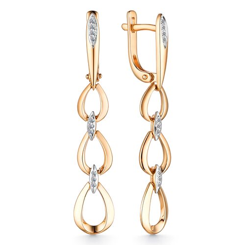 Серьги с бриллиантами из золота 585 пробы