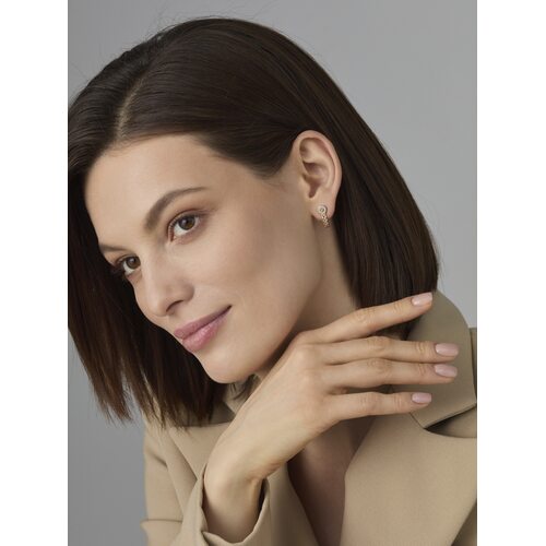 Серьги с сапфирами и бриллиантами из золота 585 пробы