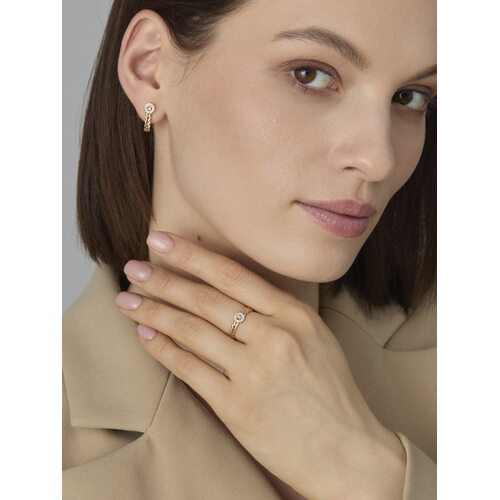 Серьги с сапфирами и бриллиантами из золота 585 пробы