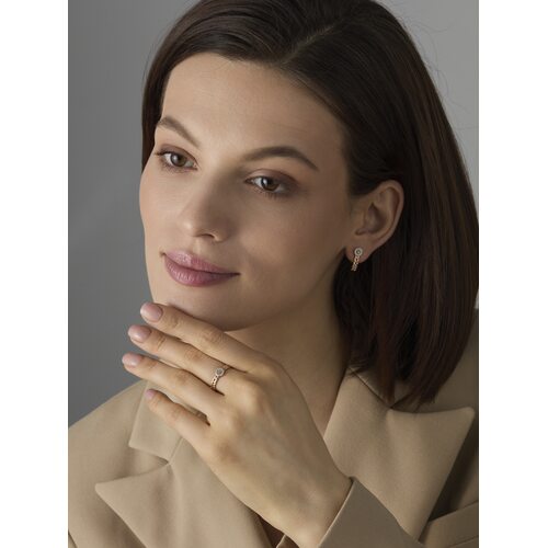 Серьги с сапфирами и бриллиантами из золота 585 пробы