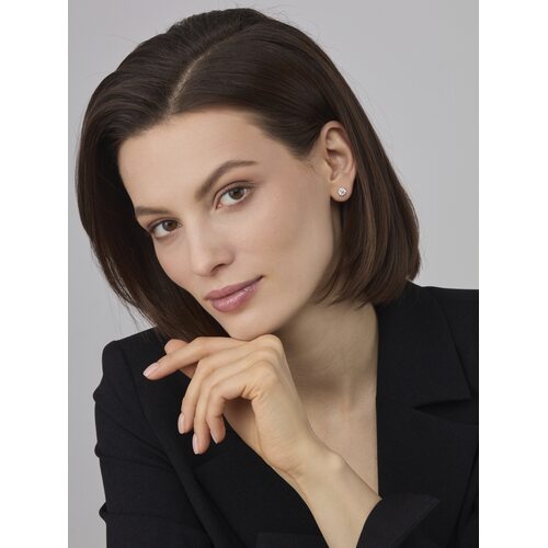 Серьги с бриллиантами из белого золота 750 пробы