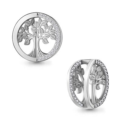 Подвеска "Дерево" с фианитами из серебра 925 пробы