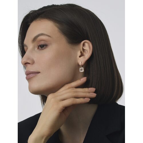 Серьги с танцующими бриллиантами из золота 585 пробы