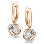Серьги с танцующими бриллиантами из золота 585 пробы арт. 24324-100