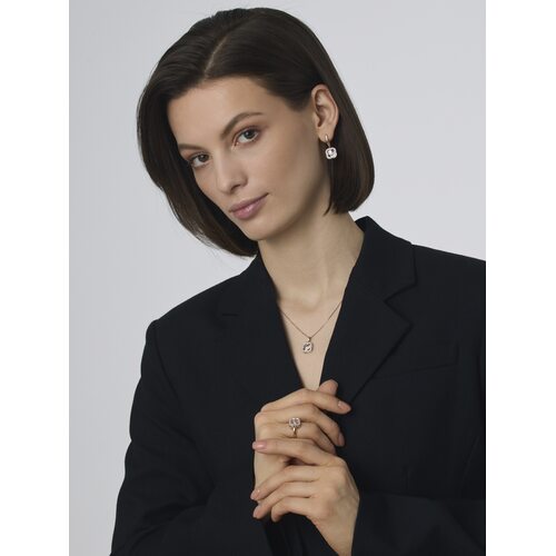 Серьги "Клевера" с танцующими бриллиантами из золота 585 пробы