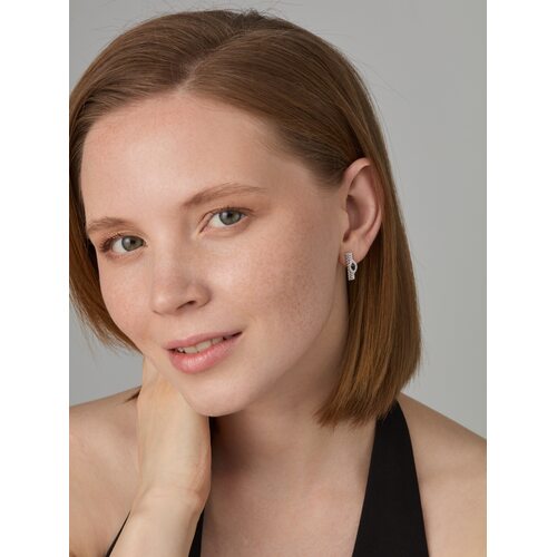 Серьги с сапфирами и бриллиантами из белого золота 585 пробы арт. 24369-202