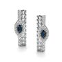 Серьги с сапфирами и бриллиантами из белого золота 585 пробы арт. 24369-202