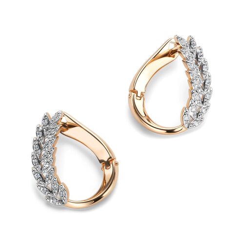 Серьги с бриллиантами из золота 585 пробы