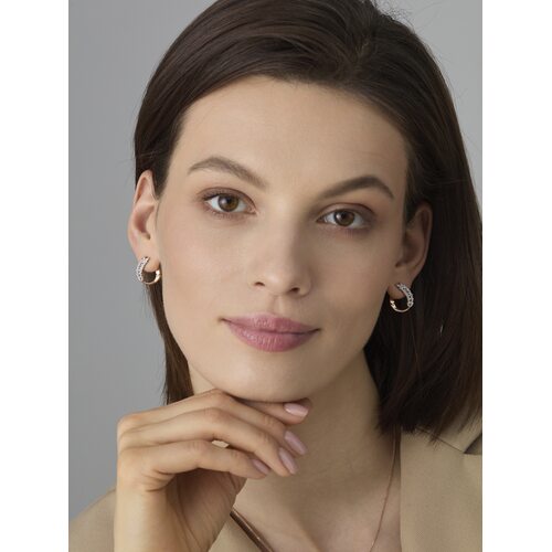 Серьги с бриллиантами из золота 585 пробы